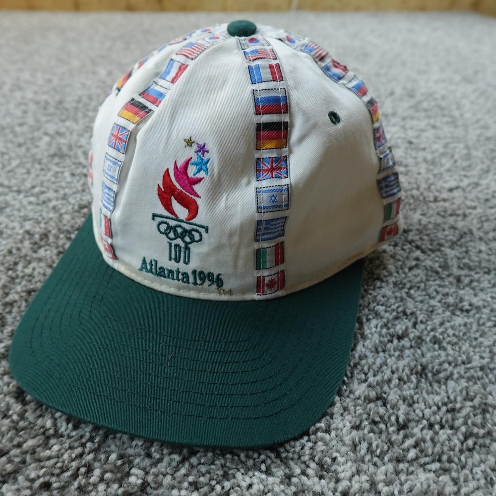 VTG Atlanta 1996 Olympics Hat Cap Mens One Size White Starter Logo Snap Back 90s